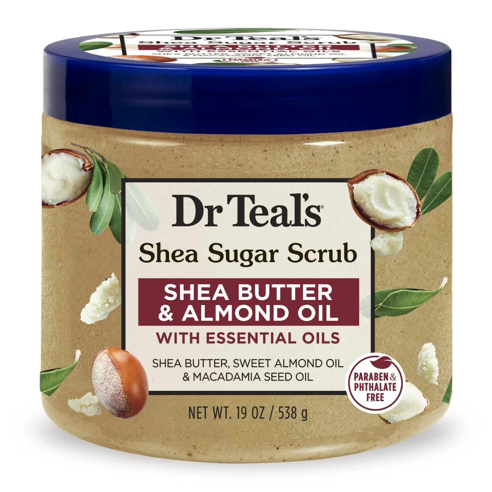 DR TEALS SHEA BUTTER & ALMOND SUGAR SCRUB 538ML