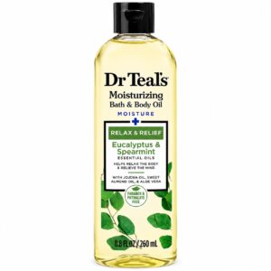 DR TEAL'S ( RELAX +  RELIEF MOISTURIZING & BODY OIL WITH EUCALYPTUS & SPEARMINT ) 260mL