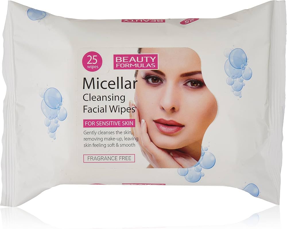 BEAUTY FORMULAS MICELLAR CLEANSING FACIAL WIPES FOR SENSITIVE SKIN 25 WIPES