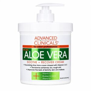ADVANCED CLINICALS ALOE VERA SOOTHE + RECOVER CREAM 16 OZ.(1 LB)
