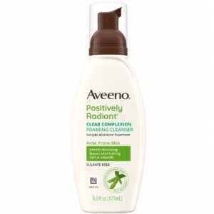 AVEENO POSITIVE RADIANT CLEAR COMPLEXION FOAMING CLEANSER (SULFATE FREE) 177mL