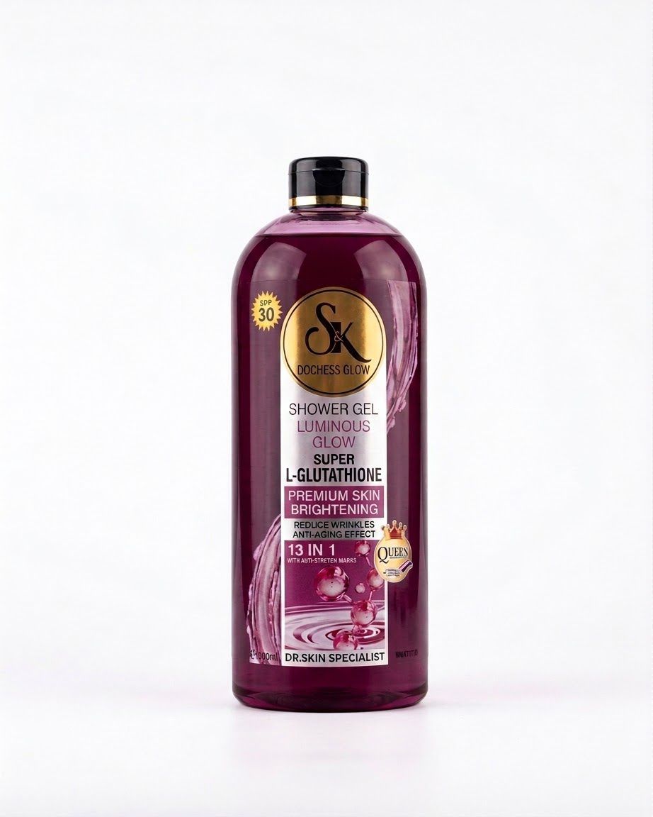 S&K DUCHESS GLOW ( LUMINOUS GLOW ) SUPER L-GLUTATHIONE SHOWER GEL 1000mL-Brightening & Radiance Boost Body Wash