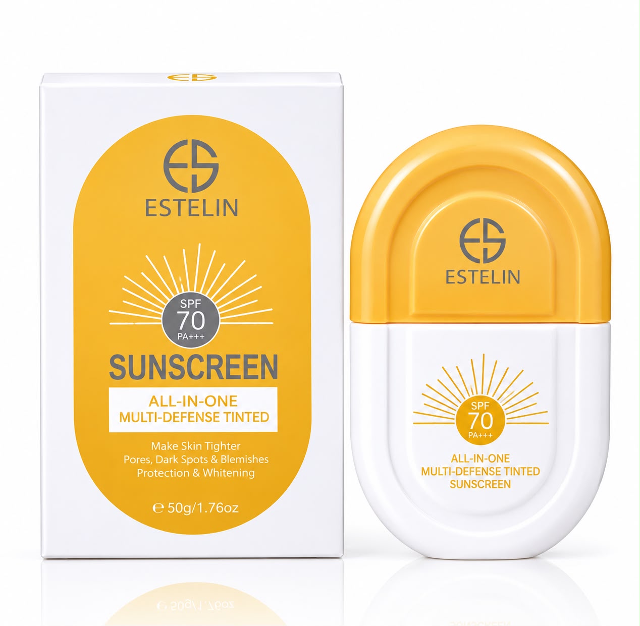 ESTELIN SPF 70+++ SUNSCREEN ( ALL-IN-ONE MULTI-DEFENCE TINTED ) 50g