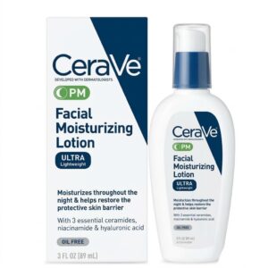 CERAVE ( PM ) [ FACIAL MOISTURIZING LOTION ]  ULTRA Lightweight | OIL FREE - 3fl.oz ( 89mL )