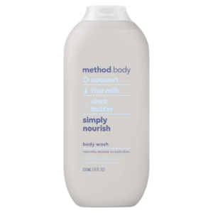METHOD BODY COCONUT RICE MILK SHEA BUTTER SIMPLY NOURISH BODY WASH 532ml