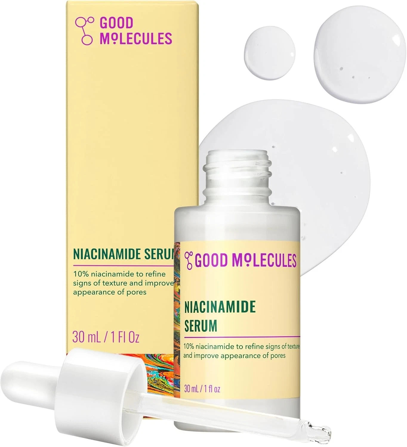 GOOD MOLECULES 10% NIACINAMIDE SERUM 30mL To refine signs of Texture & improve appearance of pores.