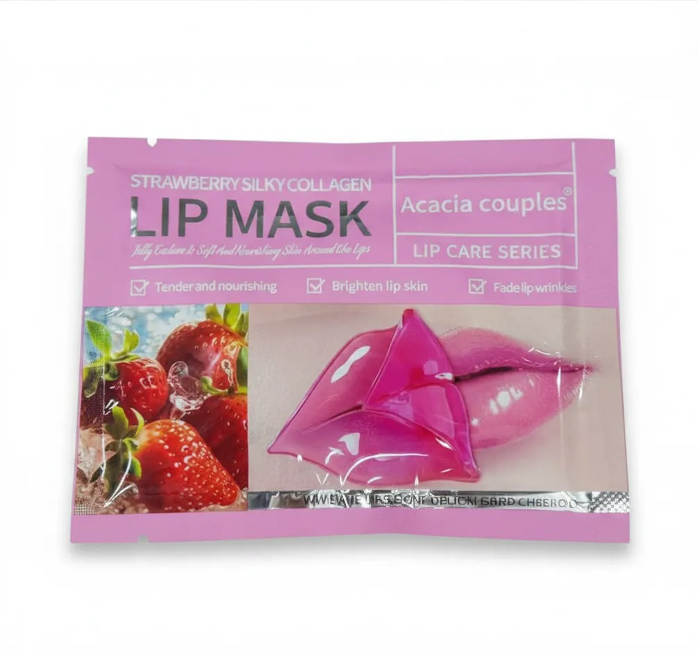 ACACIA COUPLES STRAWBERRY SILKY COLLAGEN LIP MASK – DEEP HYDRATING & PLUMPING LIP TREAMENT