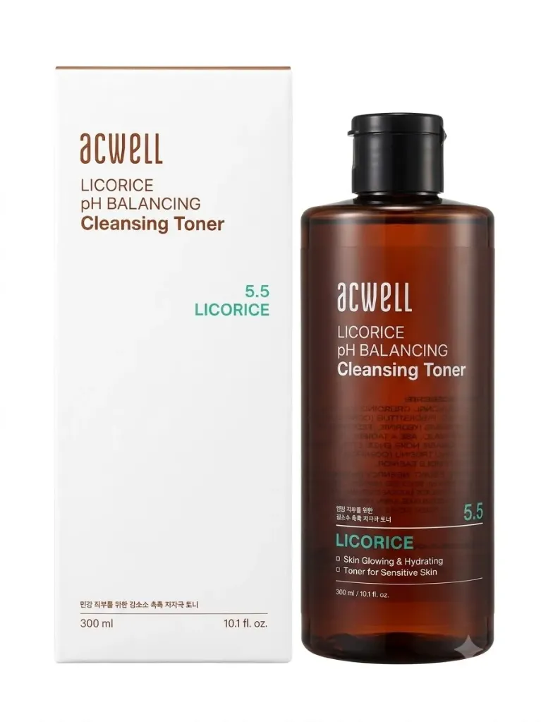 ACWELL [ LICORICE pH BALANCING CLEANSING TONER ] 5.5 Licorice - ( 300mL ) -BRIGHTENING & HYDRATING KOREAN TONER