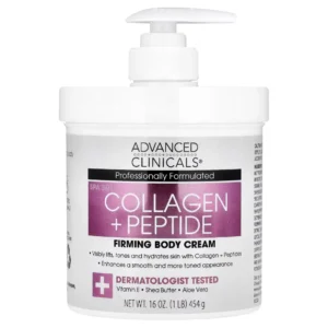 ADVANCED CLINICALS COLLAGEN + PEPTIDE FIRMING BODY CREAM 454ML