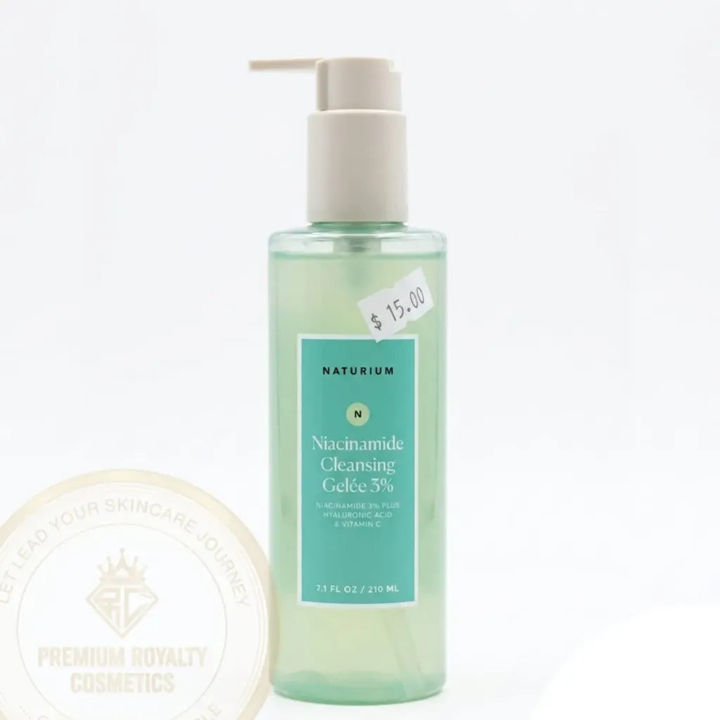 NATURIUM [ Niacinamide Cleansing Gelée 3%  ] - Niacinamide 3% plus Hyaluronic Acid & Vitamin C - ( 210mL )